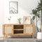 CONCEPT USINE | Buffet Style Scandinave 120 cm | Design CANGE | Portes Effet Cannage | 2 Niches Centrales Pratiques | Rangement Spacieux | 5 Pieds Bois | Meuble de Salon ou Salle à Manger