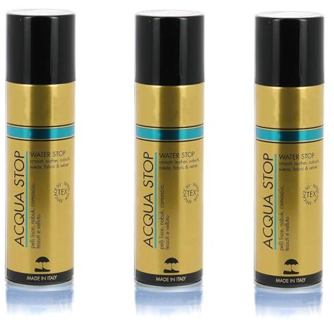 PALUPLUS 3 Bombolette Spray di Impermeabilizzante per Scarpe, capacità 250ml, idrorepellente, protettivo contro pioggia e macchie per pelle, nabuk, camoscio e tela, Made in Italy -PRIMF