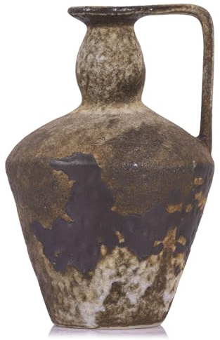 Wabi Sabi Rusty Vintage Vase, 24,9 cm hoch, Wabi Sabi Dekor, rustikale Bauernhaus-Keramikvase für Tafelaufsatz, strukturierte Keramik-Blumenvasen für Heimdekoration, Tisch, Wohnzimmer, Schlafzimmer