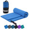 ZENACROSS Mikrofaser Handtuch mit Transportbeutel - Schnelltrocknendes und vielseitiges Fitness Handtuch - Sporthandtuch Größen XL - 180 x 90 cm - Blau