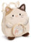 NICI Kinder Rucksack mymochi Katze Angy 23x21x9cm - weiss - Plüschrucksack im Kawaii-Design mit verstellbaren Trägern – für Groß und Klein, ideal für Kindergarten oder Kita - 61822