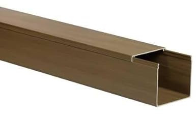 Goulotte électrique 60x60mm 2m, Lot de 5 unités (Marron, Imitation Bois)