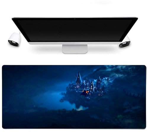 Hogwarts Legacy Schreibtischmatte, groß, 900 x 400 mm, erweitert, wasserfeste Oberfläche, Unterseite aus Gummi, ideal für Zauberer und Kreative