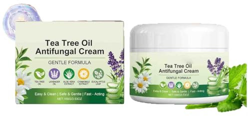 Tea Tree Oil Soothing Cream, Fast-Absorbing, Natural Tea Tree Oil Formula for Sensitive Skin, Gentle Anti-Itch Ointment, Refreshing and Calming for Dryness, Irritation and Discomfort