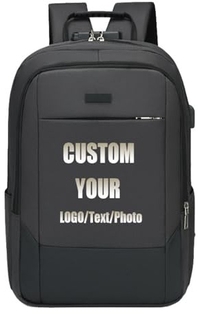 Mochila con Logotipo Personalizado, Impermeable Antirrobo Bolso para Ordenador Portátil Mujeres Hombres Gran Capacidad Mochila para Ordenador Personalizada para Viajes De Negocios Color1,42*30*15cm