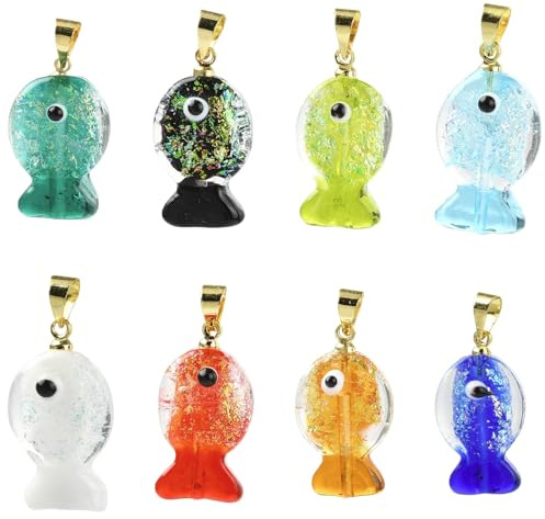 Stiesy Dijes de cristal coloridos de formas variadas para pulseras, collares, manualidades, adornos, accesorios de decoración