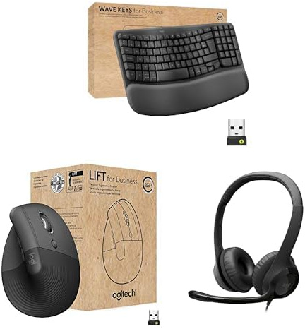 Logitech Wave Keys + Lift + H390