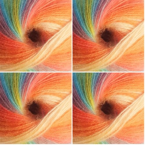 James C. Brett Shhh DK Knitting Yarn Lightweight Double Knit Self Stripe Wool 100g (SH13) (Pack of 4)