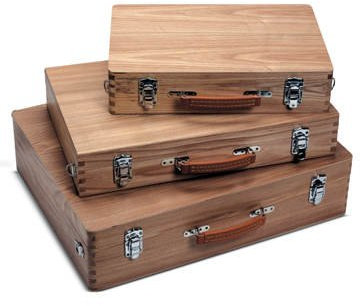CREATIV-DISCOUNT CHO54215 Holzmalkoffer, klar lackiert, 45,3X 30,1 x 8,2cm