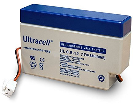 ULTRACELL 78297 Batterie au Plomb 12 V 0 8 AH (UL0.8-12) - Connecteurs Jst Batterie au Plomb