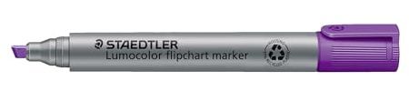 Staedtler 356 B-6 Lumocolor Flipchartmarker Keilspitze, 2 oder 5 mm, 10 Stück, violett