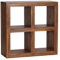 Wohnling Standregal Massivholz Sheesham 82 cm hoch 4 Böden Design Holz-Regal Naturprodukt Beistelltisch Landhaus-Stil
