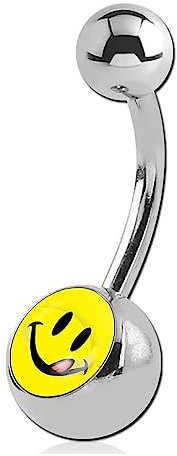 Inoki - Bauchnabelpiercing Banane Stahl Logo Smile Slurp