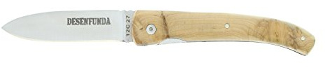 ELECTROPOLIS Desenfunda Überlebensmesser 0041-G, mit Eichen Satin Griff, Klinge 8 cm, graviert desenfunda Einheit in Liquidation