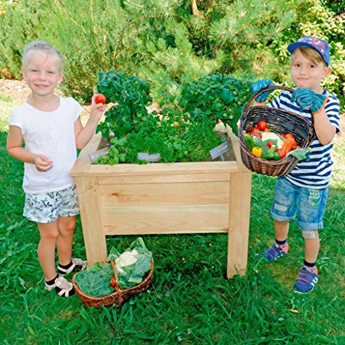Wiemann Lehrmittel Hochbeet für Kinder aus Holz, Natur, für Balkone und Gärten