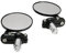 3 Zoll Convex Runde 7/8 Zoll 22mm Lenker Rearview Side Bar Ende Barend Spiegel Cafe Racer BOBBER Clubman Rat Fahrrad Old School Vintage Retro Custom (schwarz)