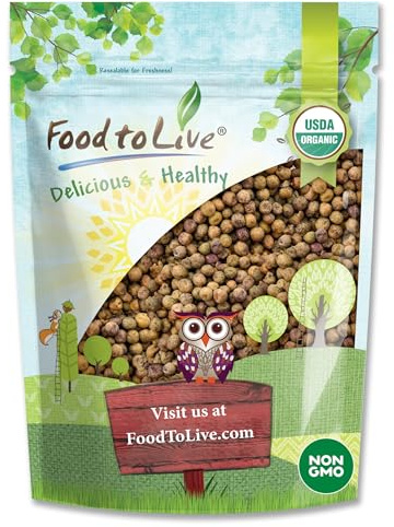 Organic Brown Speckled Peas, 3 Pounds — Whole, Non-GMO, Sprouting Seeds, Kosher, Raw, Dried, Vegan, Bulk, Product of Canada