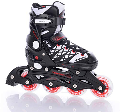 TEMPISH Schlittschuhe / Inline Skates CLIPS Duo, schwarz-weiß-rot, 33-36, 13000008253