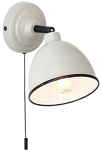 BRILLIANT lampada Telio interruttore a tirare per applique grigio/tortora | 1x D45, E14, 28W, adatto per proiettori a caduta (non inclusi) | Scala da A ++ a E | Con interruttore a tirante
