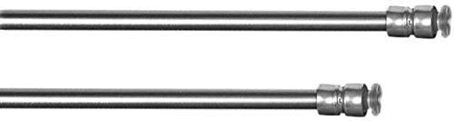 Klemmstange FLEX ausdrehbar/ausziehbar TELESKOP mit Saugknopf zum klemmen - ohne zu schrauben und bohren für Fenster und Türen (edelstahl-optik, 140-160 cm)