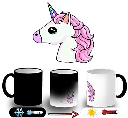 TAZA MÁGICA UNICORNIO ROSA CUQUI magic mug
