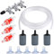 CTRICALVER Three Way Air Flow Control Water Pump Splitter Distributor Lever Adapter with Standard Airline Tubing, Suction Cups, Connectors for Fish Tank Pumps