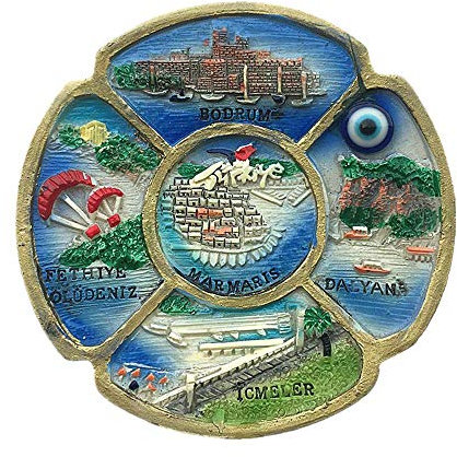 3D Bodrum Icmeler Dalyan Fethiye Marmaris Turkey Fridge Magnet Souvenir Gift Home Kitchen Decoration Collection