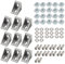 EYPINS 10xStaffa Angolare in Alluminio,Scanalatura 8 mm,Staffa ad Angolo Retto a Forma di L per Profilo 4040 4080,con Bullone Rondella e Dado Sagomato(30X42X40mm)