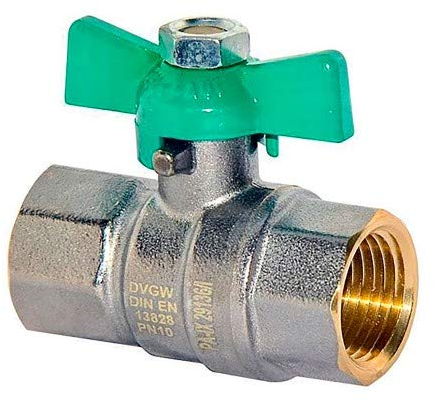 Trinkwasser Messing Kugelhahn DVGW 1/2-11/4 Zoll IG-IG Knebelgriff o. Entleerung Größe 1/2