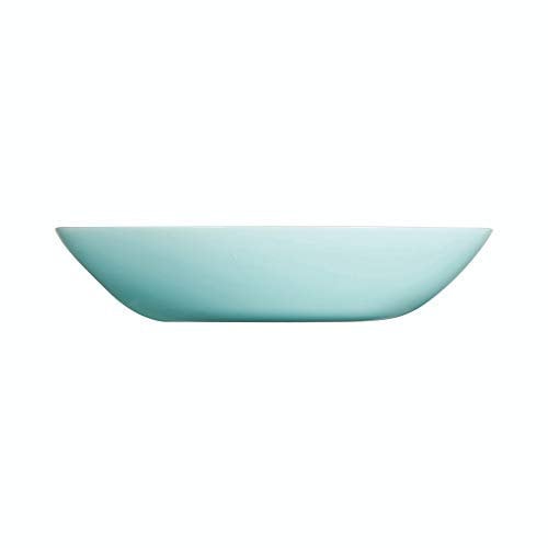 Venizia 18pc Opal Glass Flower Dinner Set Dinnerware Tableware Modern (Turquoise, 6 Soup Bowls)