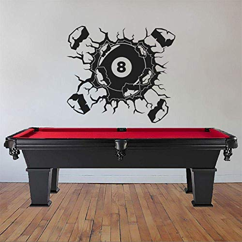 Wandaufkleber, Wandaufkleber Aufkleber Sportaufkleber Billard Pool Wanddekoration 74X57Cm