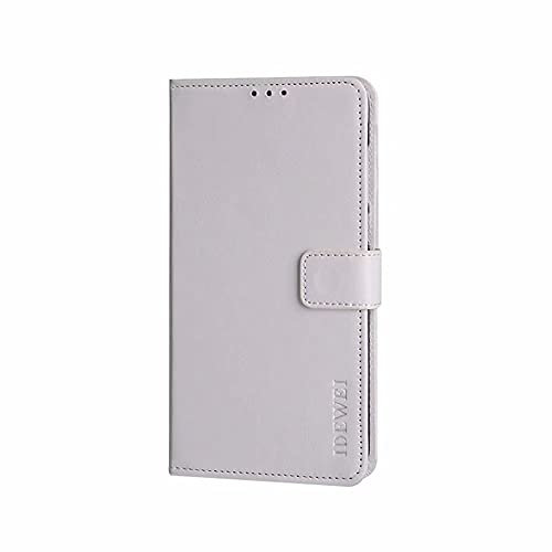 COQUE Étui pour téléphone Portable Wiko Power U30,étui à Rabat en TPU + Cuir,avec Support,Portefeuille avec Fente pour Carte,Protection Antichoc pour Wiko Power U30-blanc