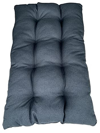 All4All Gartenkissen Palettenkissen Rückenkissen Bankauflage 120x80 cm 120x40 cm Auflage Polsterkissen Grau Braun Orange Gelb (Dunkelgrau, Set 120x80 cm + 120x40 cm)