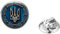 Vintage Tryzub Ukraine Brosche Ukrainisches Symbol Glas Cabochon Edelstahl Broschen Schmetterling Schnalle Reversnadel gesammelt