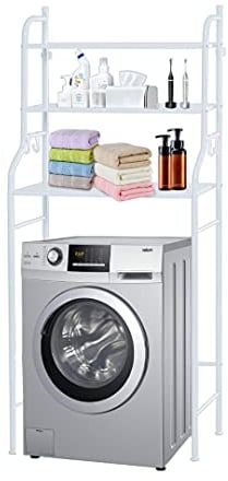 MAGIC SELECT Estantería sobre Lavadora | Estante Lavadora Ahorra Espacio con 3 Baldas | Estante Organizador Impermeable | Patas Ajustables en Altura