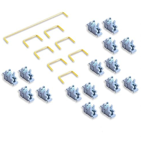 Stabilizers Plate Mount 6.25U 2U Mechanische Tastatur FL-CMMK Joint Steel Plate Mount Stabilizers Shaft POM Satellite Shaft for Cherry MX Mechanical Keyboard (1x6.25u 7x2u)