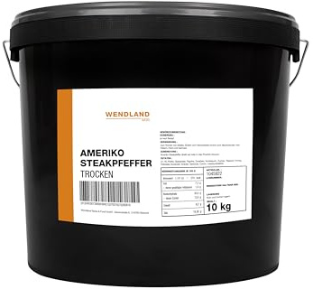 Wendland Ameriko Steakpfeffer, 10 kg BBQ- und Grillgewürzzubereitung mit geschrotetem Pfeffer