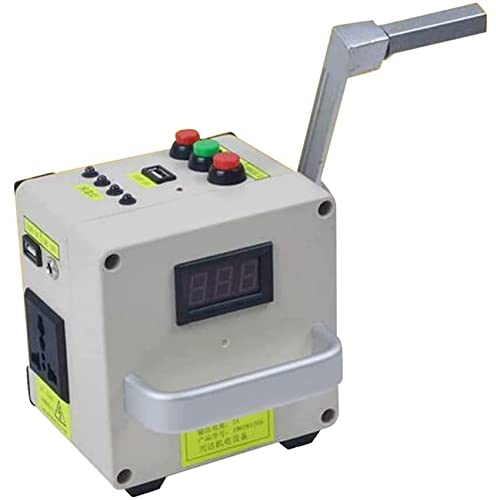 MYENA 220V 15W Handkurbel-Generator, tragbarer Netzversorgung Ladegerät-Handbuch-Werkzeuggeneratoren USB-Ladegerät-Generator-Notfall