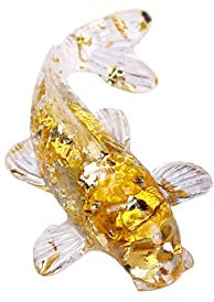 URFEDA Auto Verzierungen Kristall Auto-Armaturenbrett-Ornament Funkelndes Kristallglas Fisch Zuhause Büro Schreibtisch Regal Desktop Ornament Spielzeug Harz Dekoration Figuren