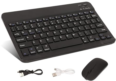 Kabelloses Tastatur und Maus Set, Dual Mode | 2.4G Bluetooth Tastatur Maus Set wiederaufladbar Scherenschalter leise Klicks Laptop Tablet PC Smartphone