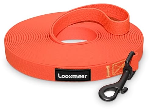 Wasserdicht Schleppleine für Hunde, 3m 5m 7m 10m 15m 20m 25m 30m Biothane Schleppleine mit Robusterem Karabiner, Wasserfest Hundeleine, Laufleine für Große bis Kleine Hunde, Reißfeste Trainingsleine