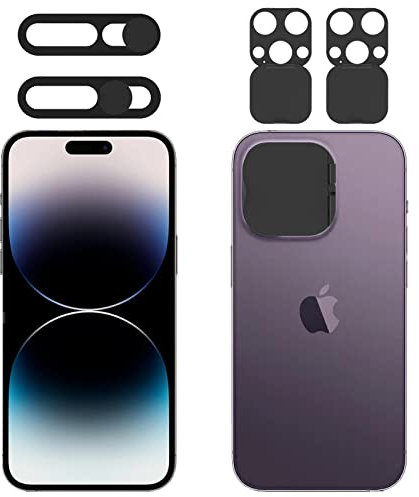 EYSOFT Cover per la privacy compatibile per iPhone 14 Pro/Pro Max, confezione da 2 custodie per fotocamera anteriore e posteriore, proteggono la privacy, non influiscono sul riconoscimento facciale