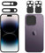 EYSOFT Privacy Cover Compatible for iPhone 14 Pro/Pro Max, 2Pack Front & Back Camera Cover, Protect Privacy, Not Affect Facial Recognition, Black, Tempered Glass, Camera Cover