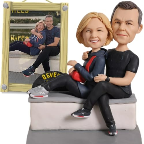 Individuelle Wackelkopf-Figuren, persönliche Statue für Paare und Freunde vom Foto, personalisierte Pärchen-Wackelkopf-Figuren, Puppe für individuelles Geschenk