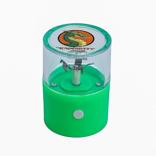 DRAGONPUFF Powercharge Electic Herb Grinder Upgraded Portable Dry Herb Tobacco Crusher (Green)