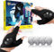 Visailiy Gifts for Men, Gadgets for Men Gifts for Dad, LED Gloves with Lights, Gloves Fishing Accessories, Flashlight Gloves for Christmas Stocking Fillers for Men, Unique Birthday Gifts