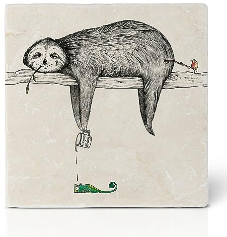 Ligarti® Natursteinfliese (100% Marmor) Als hochwertiger Untersetzer für Getränke, Töpfe oder als Wandbild | Design Fliese mit Vlies in 10x10cm |