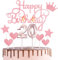 Happy 20th Birthday Cake Topper & Birthday Candles Rose Gold Number 20 Candles for Birthday Cake - Rose Pink 20th Birthday Candles Cake Cupcake Topper Birthday Cake Decorations for Girls Birthday