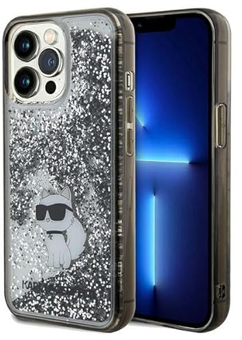 KARL LAGERFELD KLHCP13XLKCNSK Hülle für iPhone 13 Pro Max 6.7/'' transparent hardcase Liquid Glitter Choupette