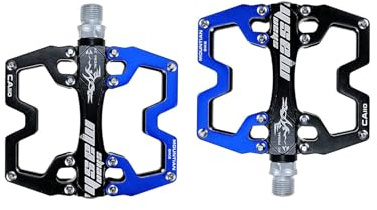 Mountainbike-Pedale, Leichte Aluminiumlegierung Fahrradpedale, rutschfeste MTB-Pedale Breite Plattform Rennrad Pedal 9/16“